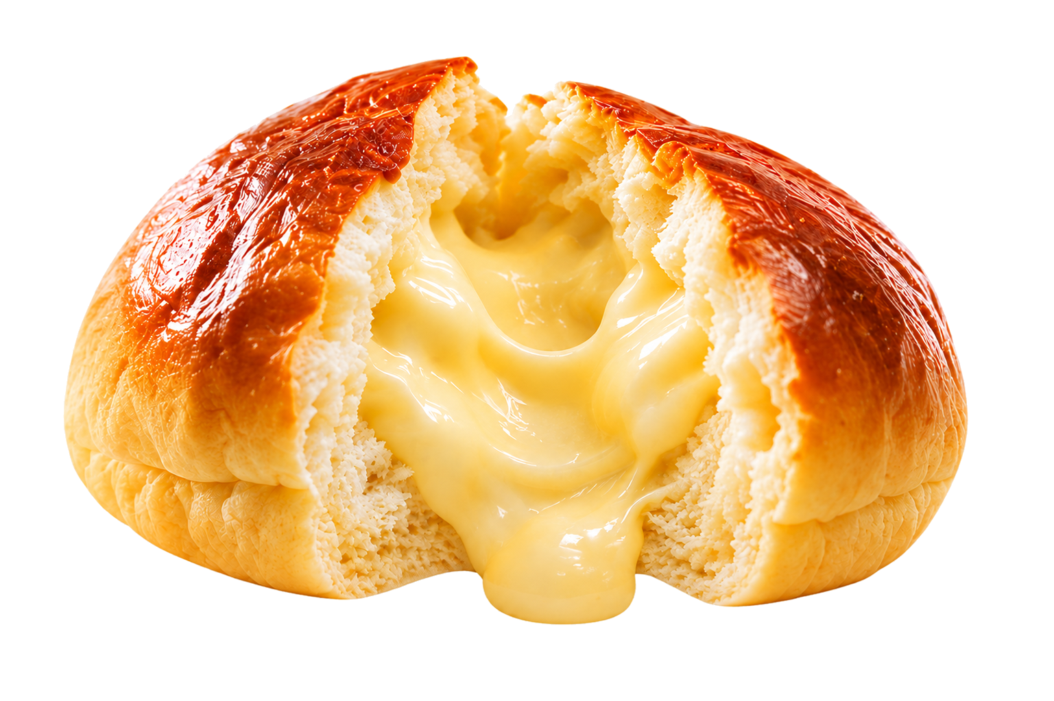 たっぷりのカスタードクリームがとろけるクリームパン